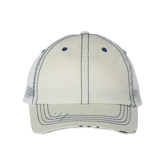 Mega Cap Herringbone Trucker Cap