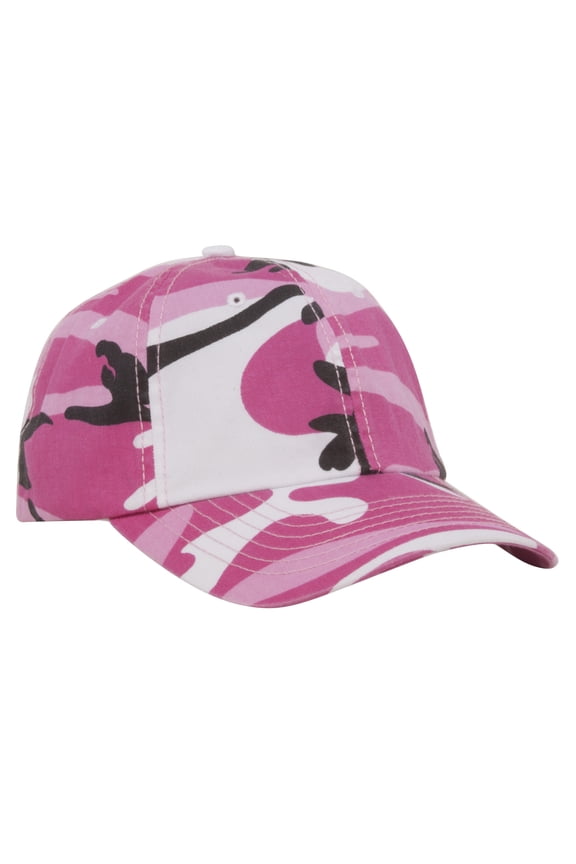 Hook And Loop Closure Camo Cap - Pink Camo