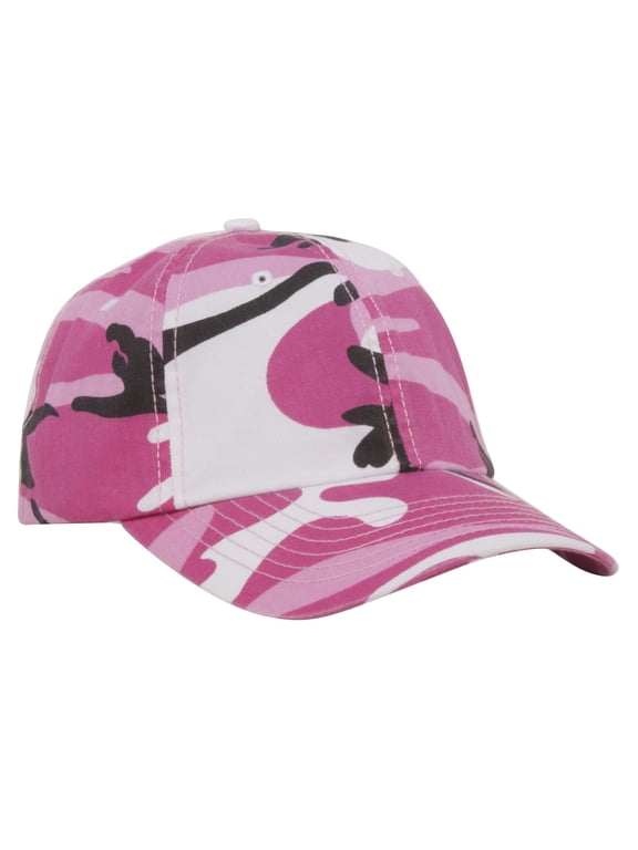 Hook And Loop Closure Camo Cap - Pink Camo