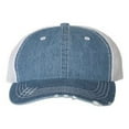 thumbnail image 1 of Mega Cap Unisex Herringbone Unstructured Contrast Stitch Trucker Cap, 1 of 3