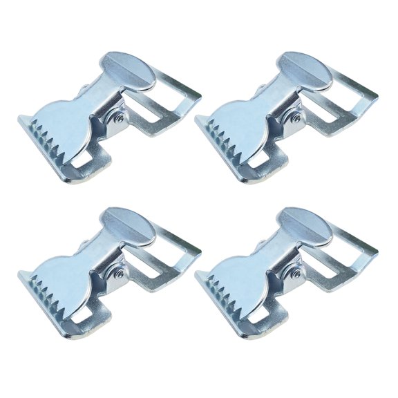 Mega Cargo Control 1" Alligator Clip Spring Buckle, Push Release Clip, Nickle Plated Clamp, 4 pieces