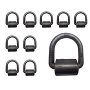 Mega Cargo Control 10 Pack Heavy Duty 1/2" Weld-On D Ring for Flatbed Truck Trailer Tie Down WLL: 4000 lbs