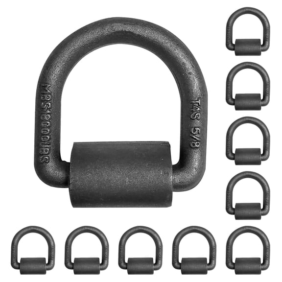 Mega Cargo Control 10 Pack Heavy Duty 5/8" Weld-On D Ring for Flatbed Truck Trailer Tie Down WLL: 6000 lbs