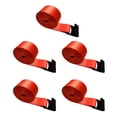 thumbnail image 1 of Mega Cargo Control 5 Pack Heavy Duty 4" x 30' Winch Tie Down Strap W/ Flat Hook WLL: 5400 lbs Red, 1 of 7