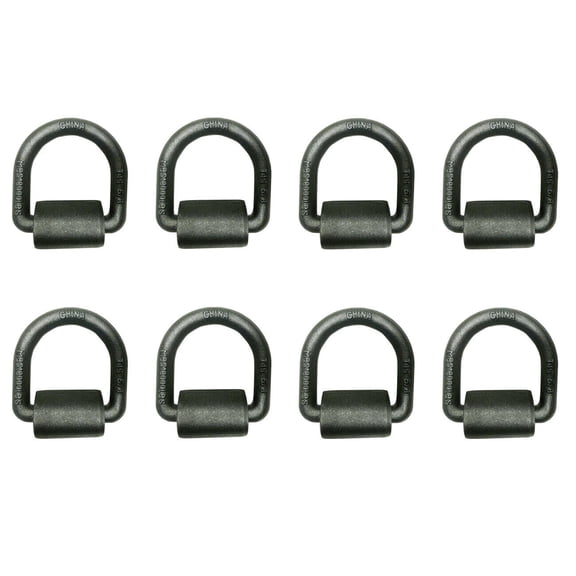 Mega Cargo Control 8 Pack Heavy Duty 5/8" Weld-On D Ring for Flatbed Truck Trailer Tie Down WLL: 6000 lbs