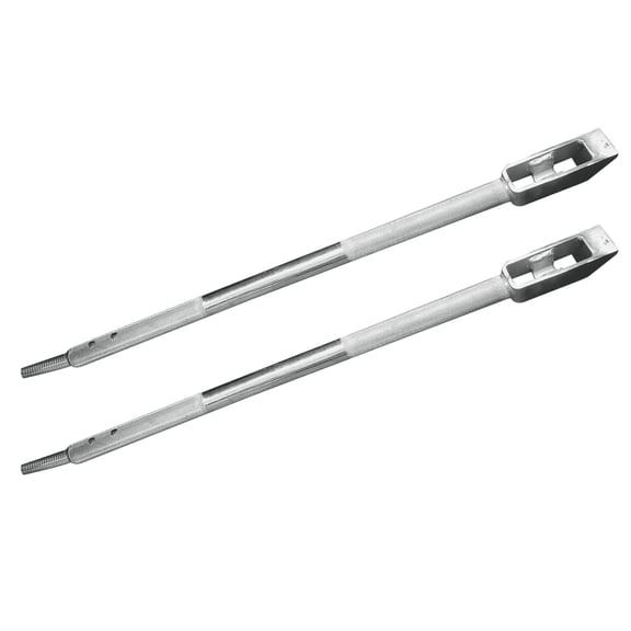 Mega Cargo Control Chrome 35" Combination Winch Bar for Flatbed Trailer Tie Down Strap, 2-pack