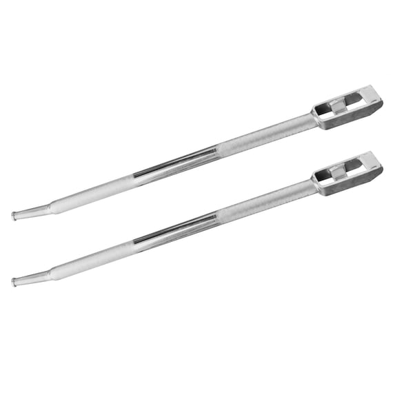 Mega Cargo Control 2-pack 35" Chrome-plated Steel Combination Winch Bars for Flatbed Trailer Tie-Down Straps