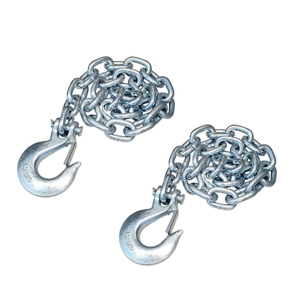 Mega Cargo Control G43 Heavy Duty 5/16" x 37" Trailer Safety Chain w/ Clevis Slip Hook, 3333 LBS WLL, 4 pack