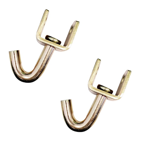 Mega Cargo Control Swivel J Hook for 2" Ratchet Buckle Car Hauler Trailer Tow Truck Tie Down, 2 pack