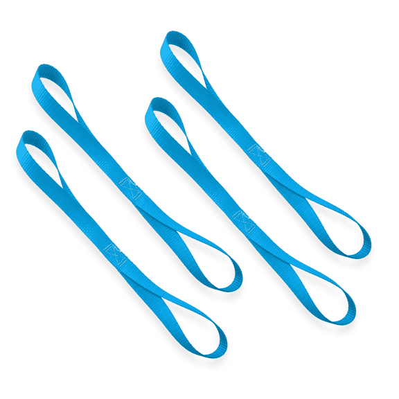Mega Cargo Control USA 1" x 18" Soft Loop Tie Down Strap - (4 Pack) WLL: 600 lbs Blue