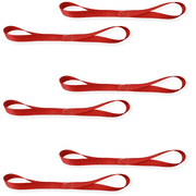 Mega Cargo Control 1" Red Soft Tie Loops, 6 Pack UTV Offroad & Motorcycle Handlebar Tie Downs - 2400 LBS Break Strength