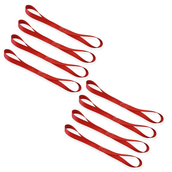 Mega Cargo Control USA 1" x 18" Soft Loop Tie Down Strap - (8 Pack) WLL: 600 lbs Red