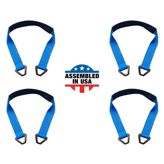 Mega Cargo Control USA 2 x 21 Off-Road Axle Tie-Down Straps (4-Pack) - WLL: 3333 lbs - Blue