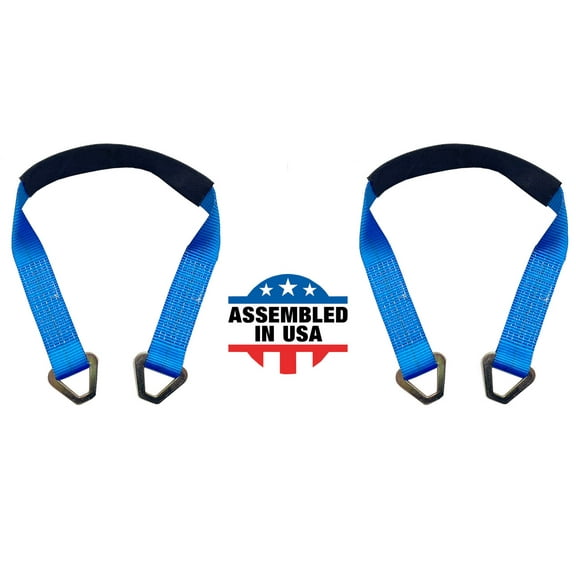 Mega Cargo Control USA 2 x 24 Off-Road Axle Tie-Down Straps (2-Pack) - WLL: 3333 lbs - Blue