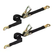 Mega Cargo Control USA 2 x 8 Ratchet Strap W/ Flat Snap Hook - 2-Pack - WLL 1666 lbs