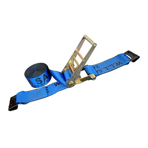 Mega Cargo Control USA 4" x 40' Ratchet Strap Flat Hook Farm Trailer Flatbed Truck Tie Down 1 Pack