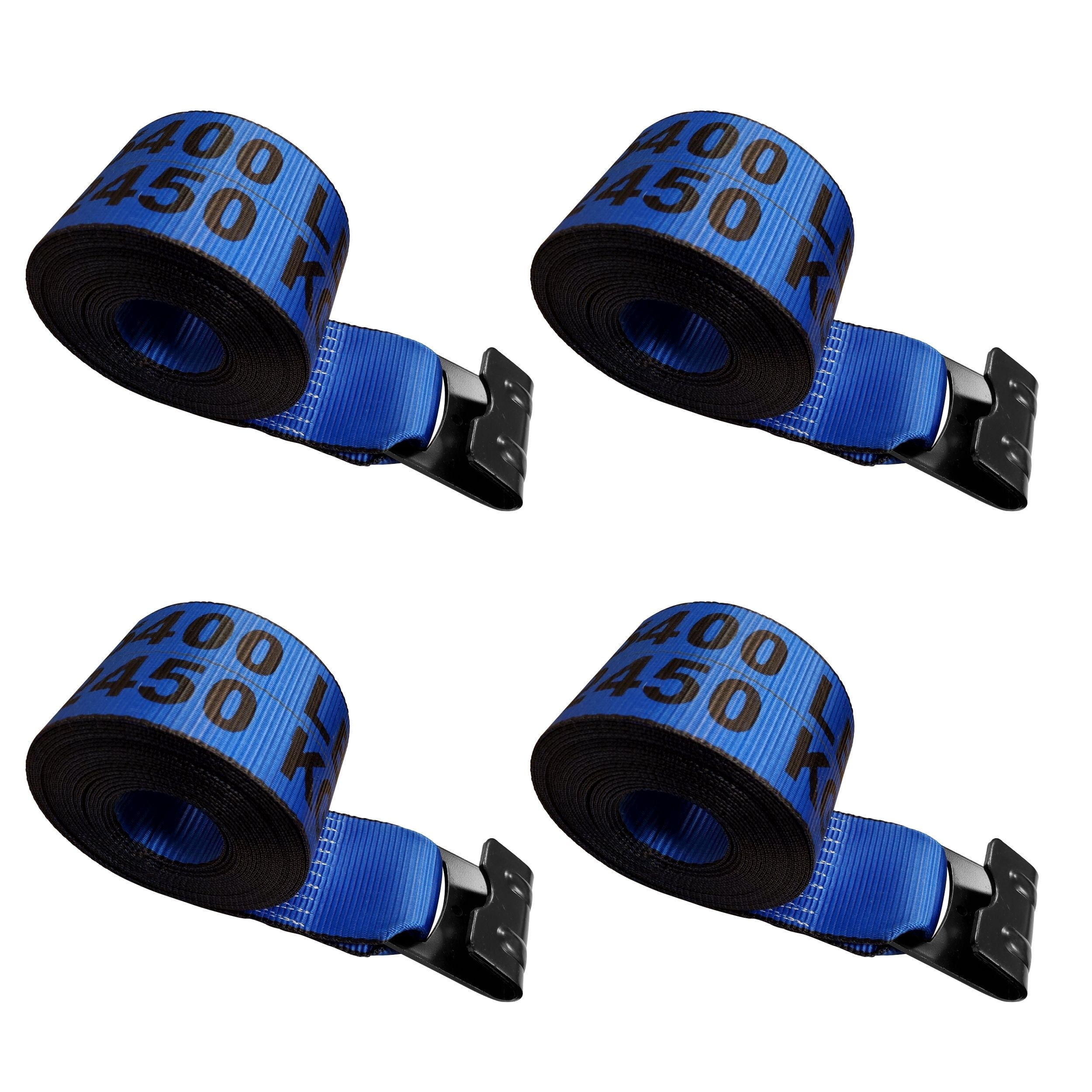 Autofonder 4x30 Ft Heavy Duty Tie Down Straps – 10 Pack Blue Polyester Flatbed Trailer Straps, WLL 5400 Lbs, With Flat Hooks - View #11
