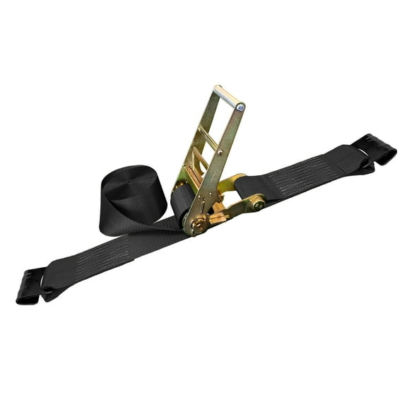 Mega Cargo Control USA 4" x 60' Ratchet Strap Flat Hook Farm Trailer Flatbed Truck Tie Down 1 Pack