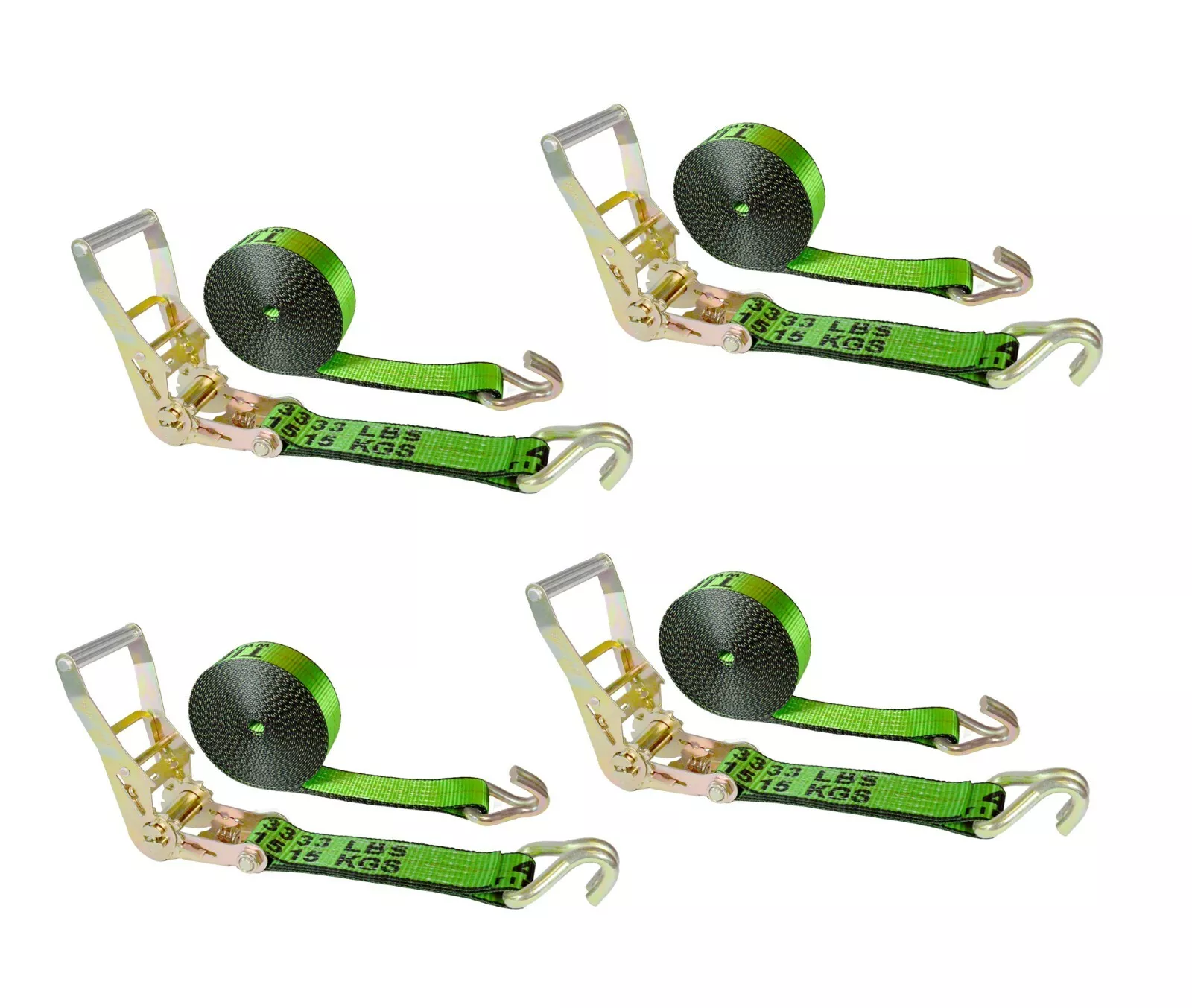 Mega Cargo Control USA Heavy Duty 2 X 40 50 60 Ratchet Strap J Hook mega-cargo-control-usa-heavy-duty-2-x-40-50-60-ratchet-strap-j-hook