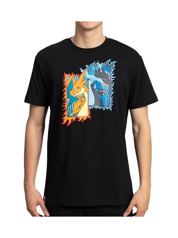 Mega Charizard X & Mega Charizard Y Black T-Shirt