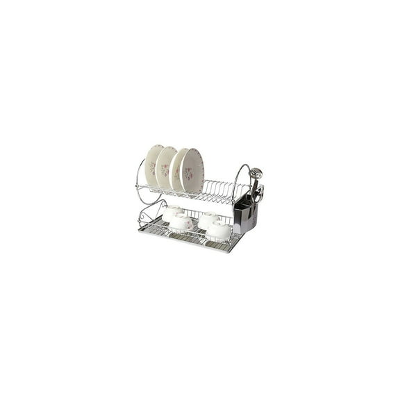 Mega Chef Chrome Stainless Steel 22-inch 2-shelf Dish Rack