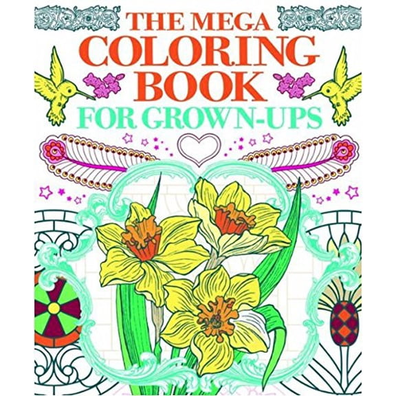 Pre-Owned Mega Coloring Book for Grown-Ups Paperback