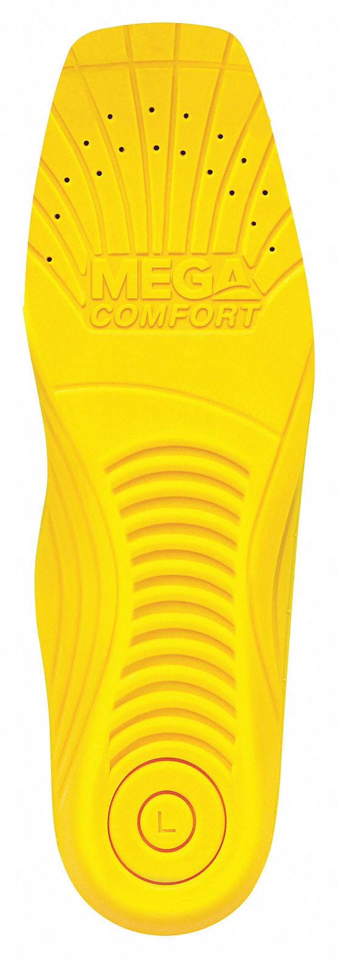 Mega Comfort AntiFatigue Insole, Yellow, Black & Blue Mens Size 12