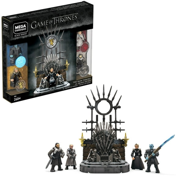Mega Construx Game of Thrones The Iron Throne Construction Set with character figures, Building Toys for Collectors (260 Pieces)