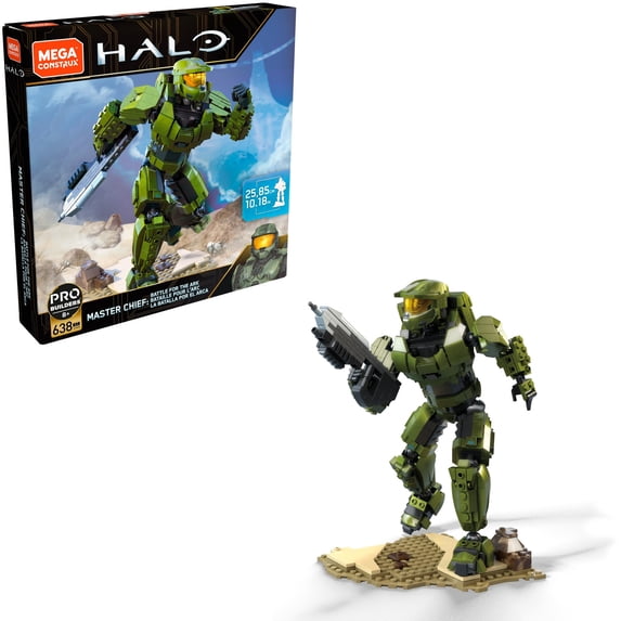 Mega Construx Halo Master Chief Construction Set with Micro Action Figures, 638 Building Pieces