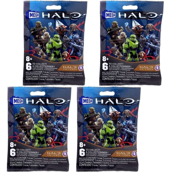 Mega Construx Halo Universe Series 2 Blind Bag Mini Figures (Pack of 4)