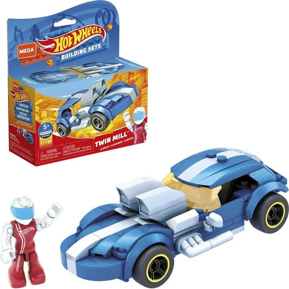 Mega Construx Hot Wheels Twin Mill Construction Set, Building Toys For Kids