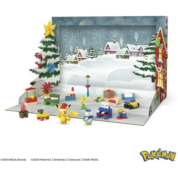 Mega Brands, Mega Bloks Pokemon Holiday Calendar, 202 Piece Building ...