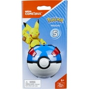 Mega Construx Pokemon Buildable Pikachu Figure & Poke Ball