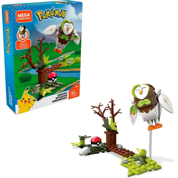 Mega Construx Pokemon Dartrix Dom Building Set Construction Set with character figures, Building Toys for Kids (82 Pieces)