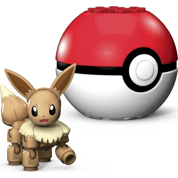 Mega Construx Pokemon Eevee Construction Set with character figures, Building Toys for Kids (24 Pieces)