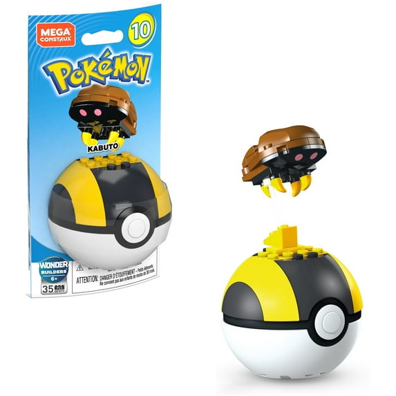 Mega Construx Pokemon Kabuto Construction Set with character figures, Building Toys for Kids (35 Pieces)
