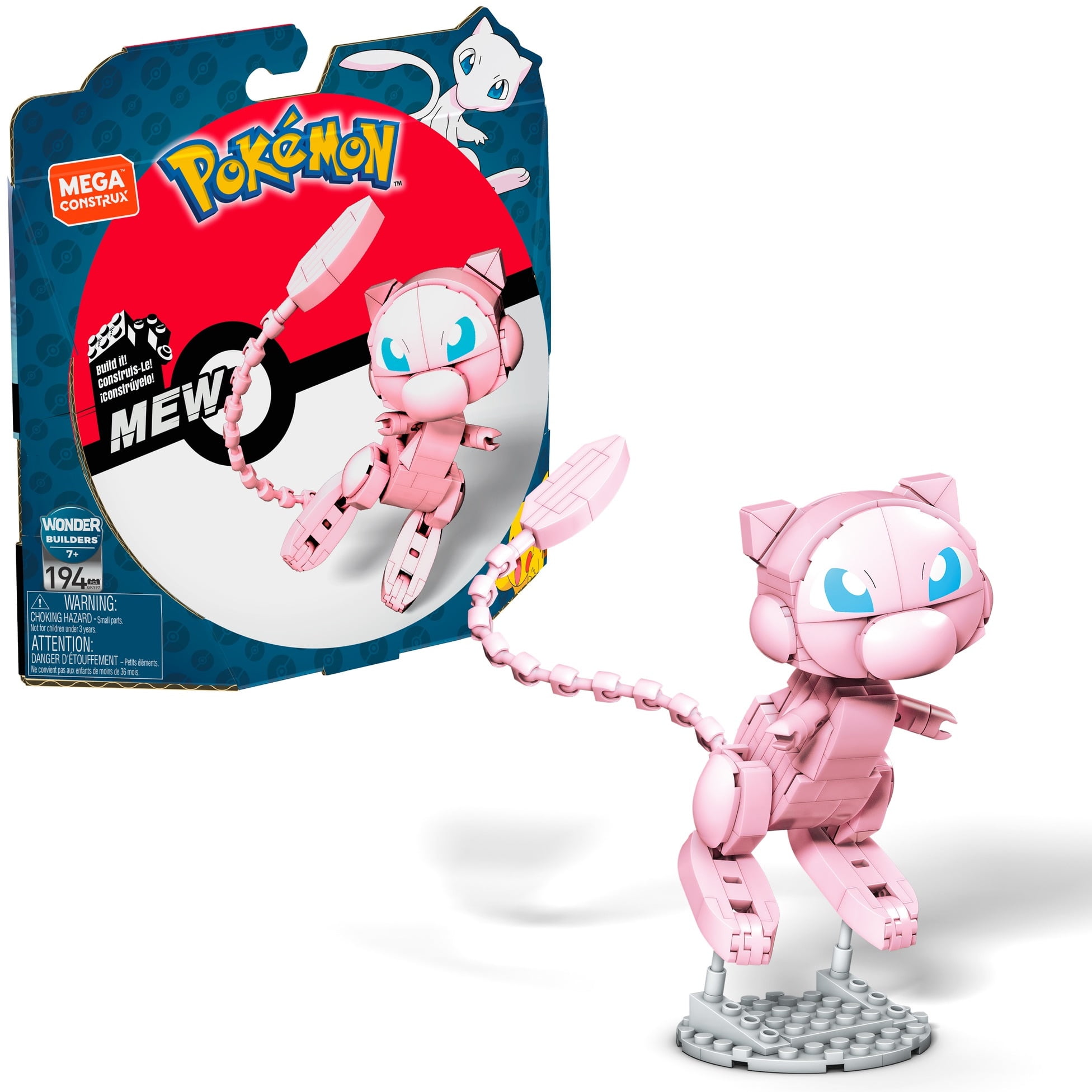 Mega Construx Pokemon Mew Construction Set with character figures