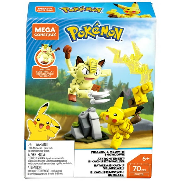 Mega Construx Pokemon Pikachu & Meowth Showdown
