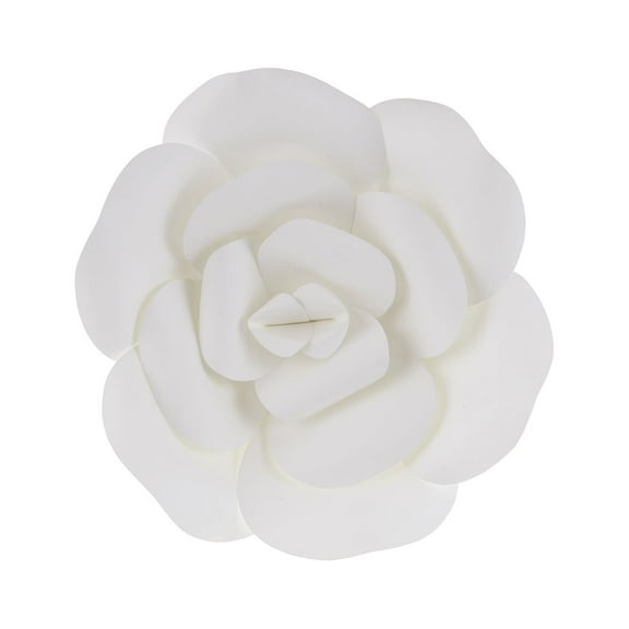 Mega Crafts - 8'' Handmade Paper Flower in White | For Home Dcor, Wedding Bouquets & Receptions, Event Flower Planning, Table Centerpieces, Backdrop Wall Decoration, Garlands & Parties