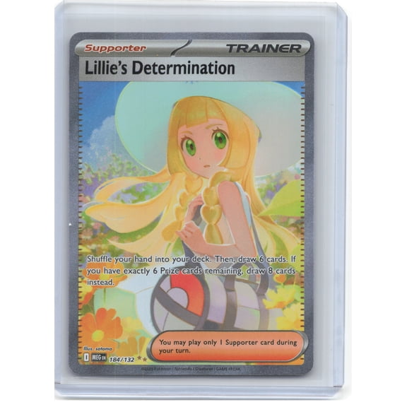 Pokemon Mega Evolution Lillie's Determination Special Illustration Rare Holo Trading Card #184/132