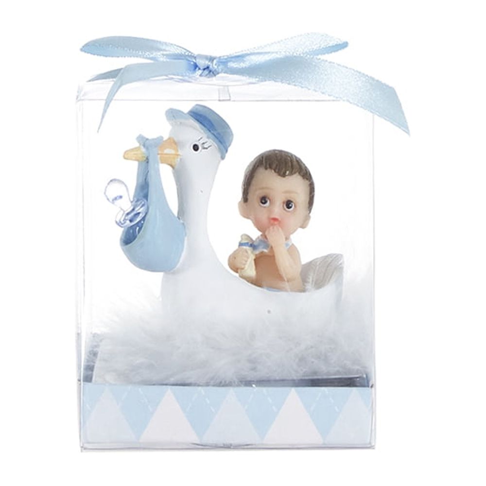 Mega Favors Keepsake Figurine 12 pcs Stock Carrying Pacifier with Baby Boy | Awesome Decorations or Party Favors | for Pregnancy Announcements, Gender Reveals, Birthday and Special Celebrations - image 1 of 4