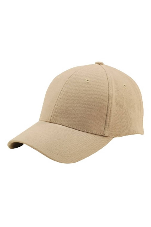 Mega Flex Low Profile Structured Brushed Twill Fitted Cap - Khaki