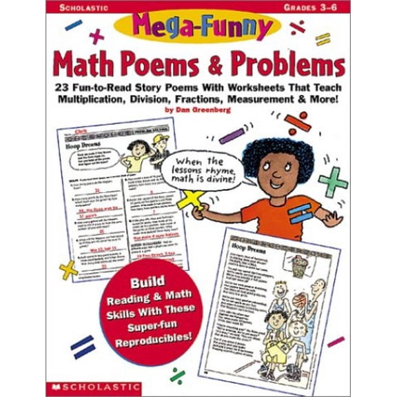 Pre-Owned Mega-Funny Math Poems & Problems (Grades 3-6), 9780590187350, 059018735X, Paperback,