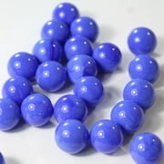Mega Game Replacment Marbles 14mm -Solid Glass-30 Pieces - Chinese Checkers, Crafting Blue