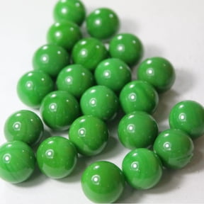 Mega Game Glass Marbles- Replacement For Chinese Checkers- 14mm- 30 Pieces(Green)