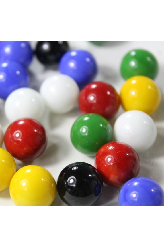 Mega Game Replacment Marbles 14mm -Solid Glass-30 Pieces - Chinese Checkers, Crafting (Muli)