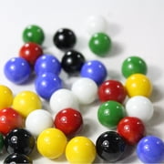 Mega Game Replacment Marbles 14mm -Solid Glass-60 Pieces - Chinese Checkers, Crafting (Multi)