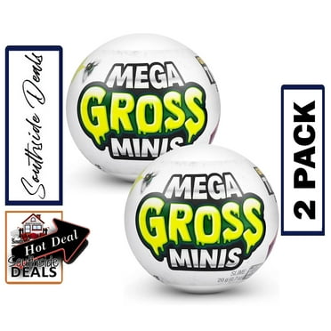 Mega Gross Minis, 5 Surprise  ZURU Surprise Novelty & Gag Toy Capsule, Two Pack, For Ages 4 Years Old & Up
