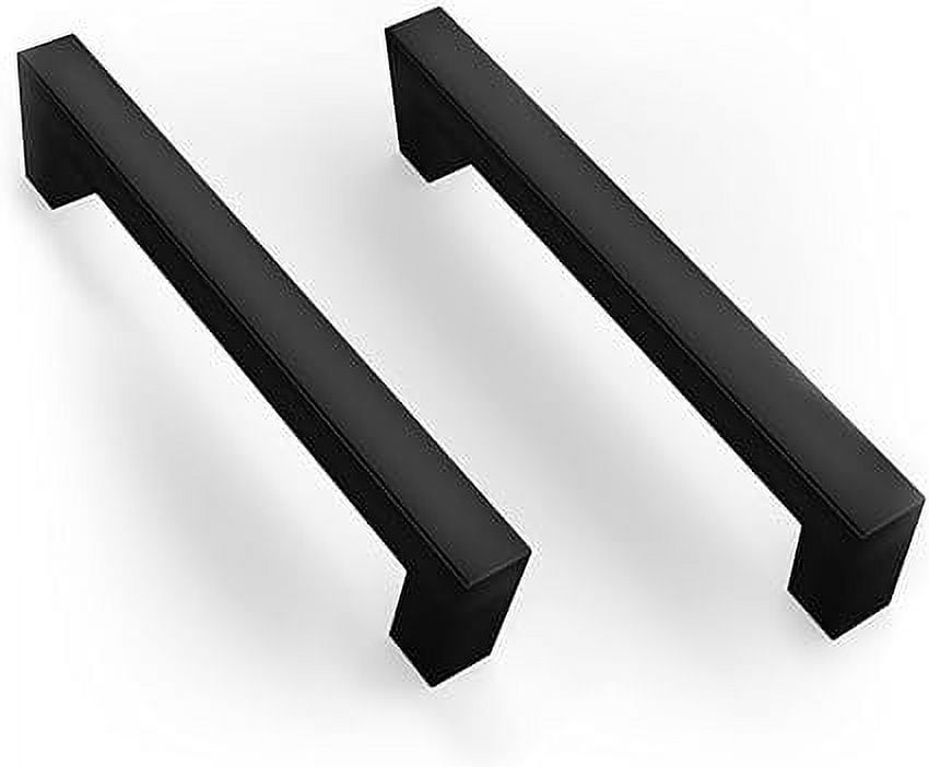 Mega Handles / 5.5 Inch / Stainless Steel Cabinet Handle Pulls / Matte Black / 12 pack