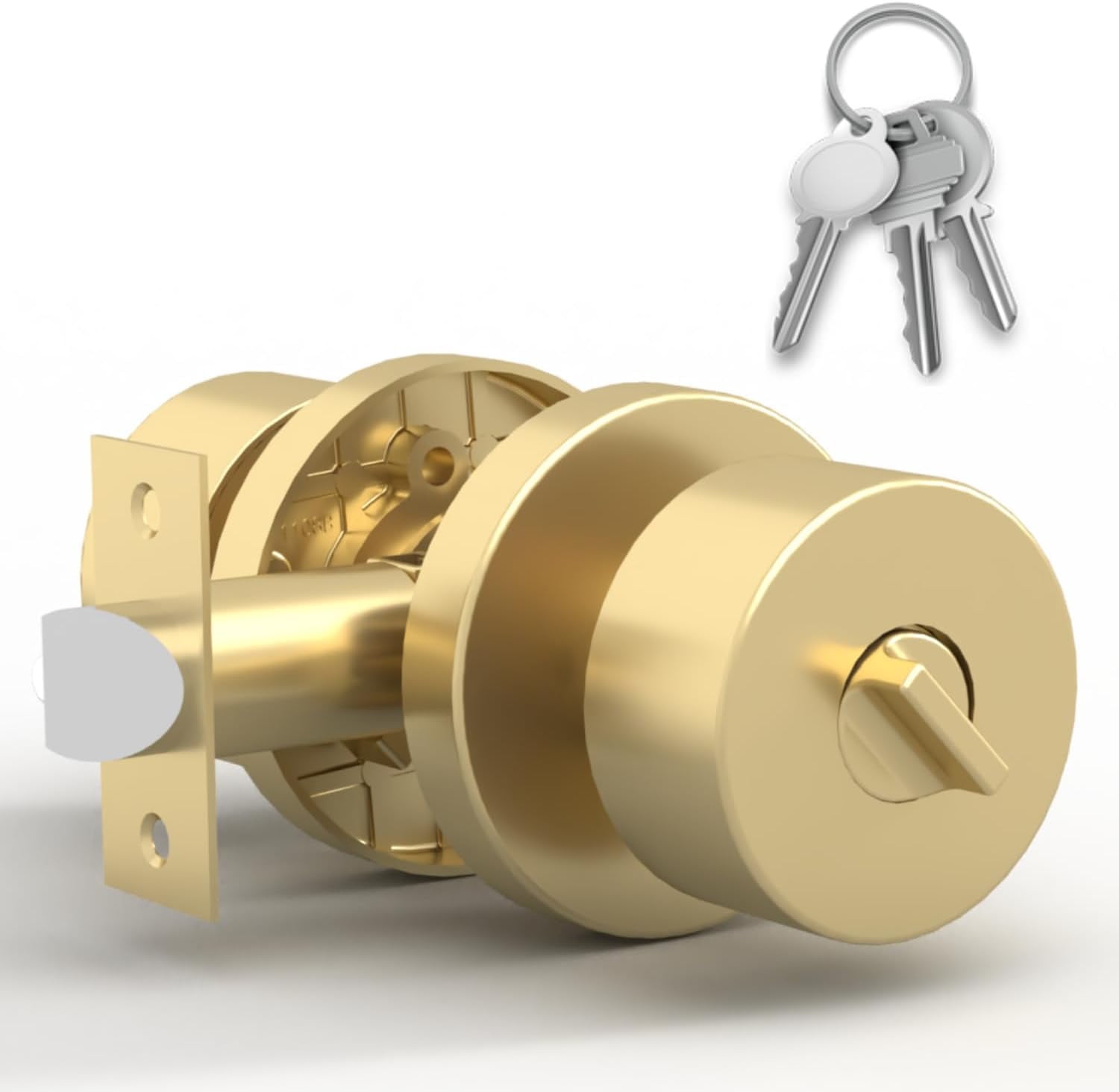 Mega Handles | Buena Entry Door Knob | Satin Brass